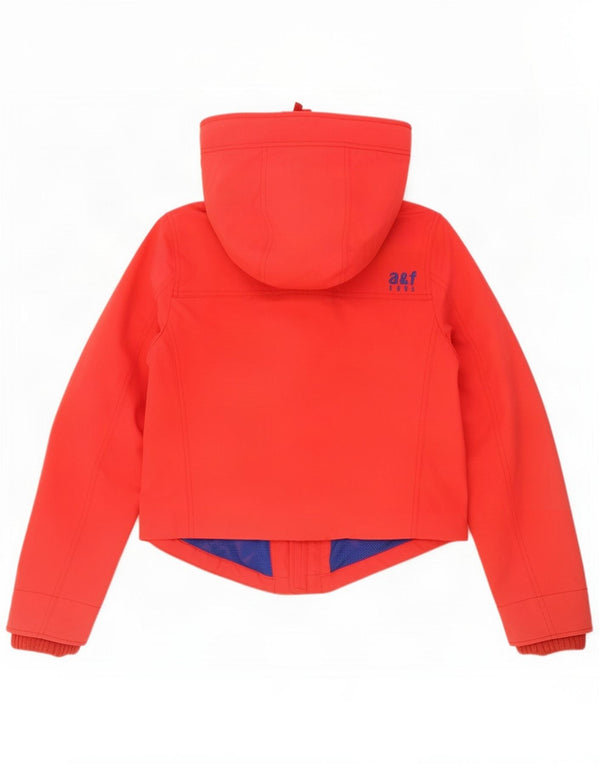 Abercrombie & Fitch Boys Hooded Rain Jacket 11-12 Years XL Red Nylon