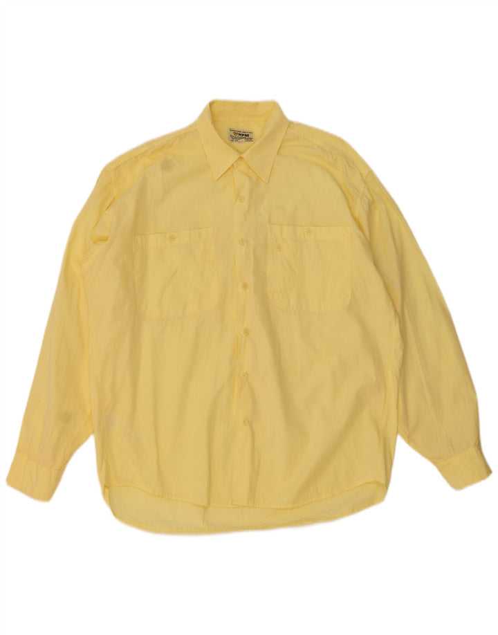 POP 84 Mens Shirt Large Yellow Cotton