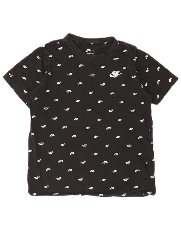 Nike Boys Graphic T-Shirt Top 13-14 Years XL Black Cotton