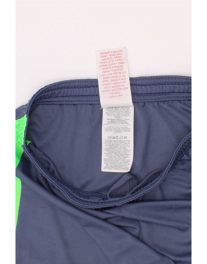 Nike Boys Sport Shorts 12-13 Years Large Blue Colourblock Polyester