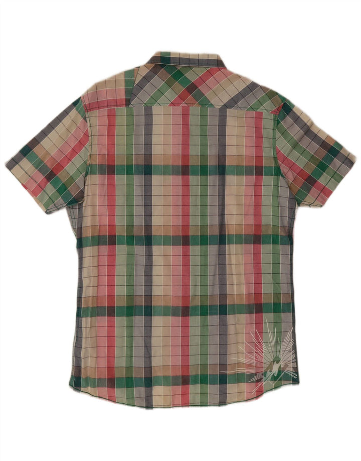 Billabong Mens Short Sleeve Shirt Large Multicoloured Check Cotton