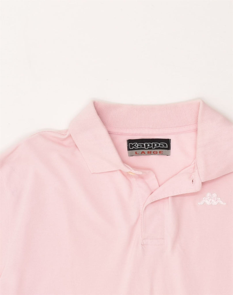 KAPPA Mens Polo Shirt Large Pink Cotton | Vintage Kappa | Thrift | Second-Hand Kappa | Used Clothing | Messina Hembry 