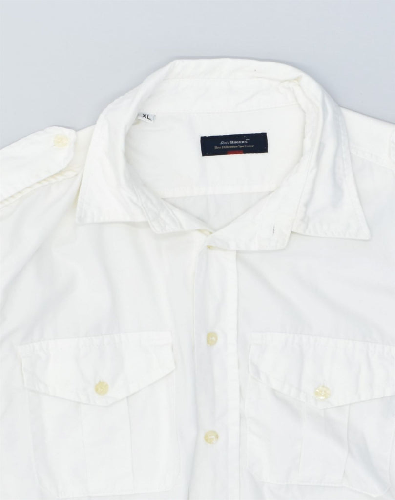 ROY ROGERS Mens Shirt XL White Cotton | Vintage Roy Rogers | Thrift | Second-Hand Roy Rogers | Used Clothing | Messina Hembry 