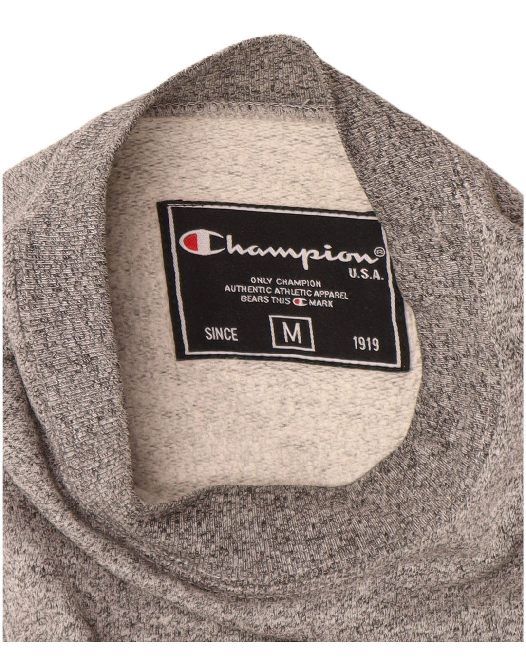 Champion Mens Graphic Sweatshirt Jumper Medium Grey Flecked Cotton