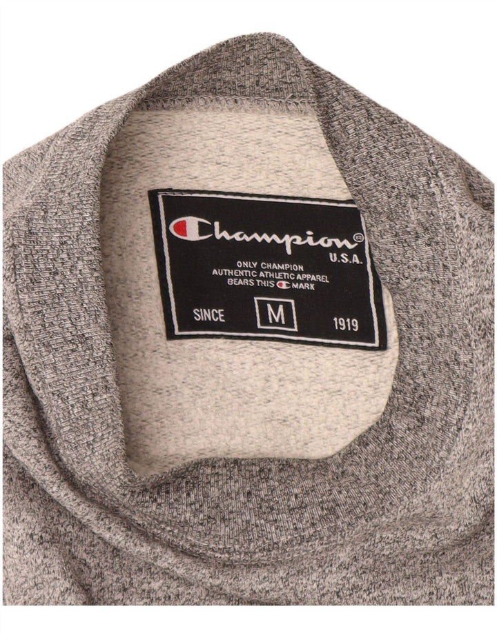 Champion Mens Graphic Sweatshirt Jumper Medium Grey Flecked Cotton
