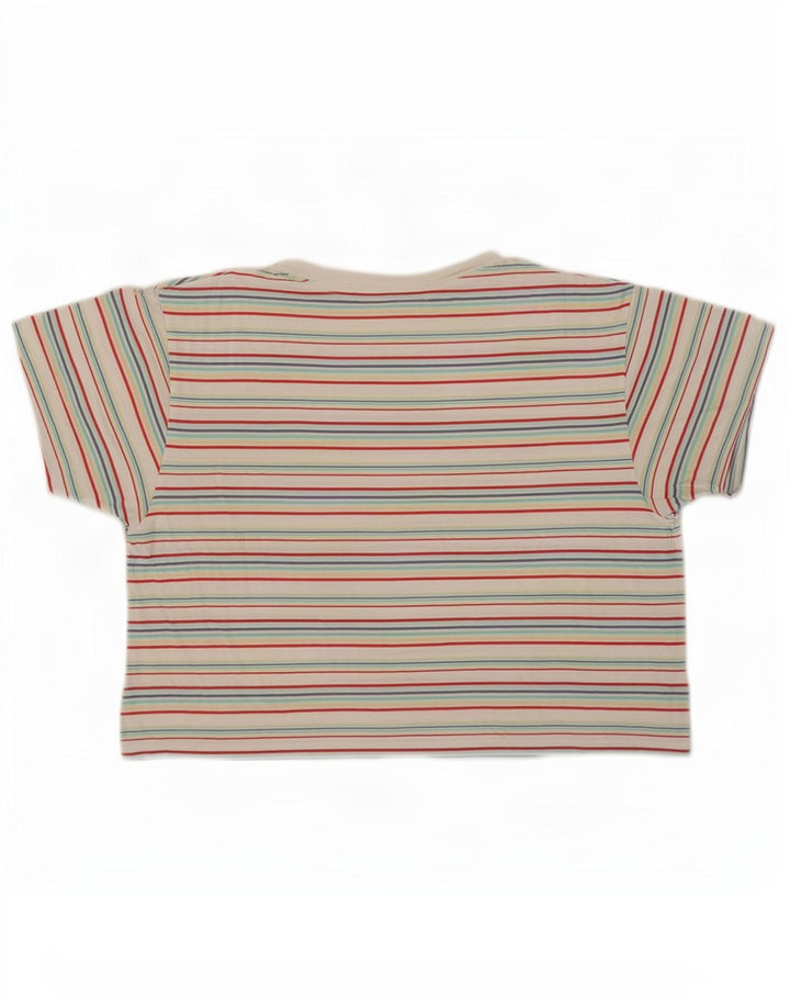 Levi's Womens Crop T-Shirt Top UK 14 Medium Multicoloured Striped Cotton