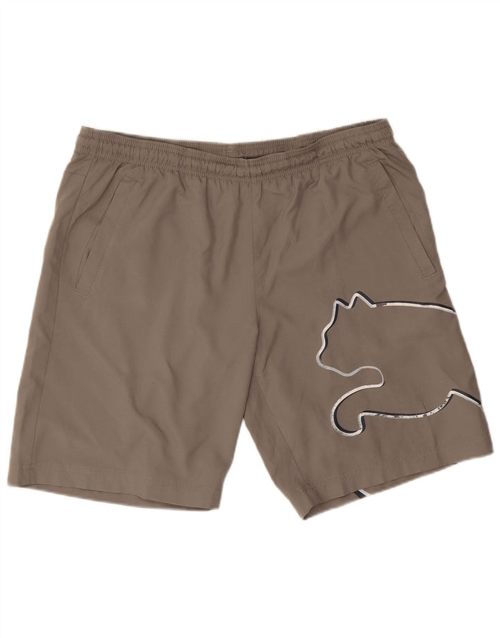 Puma Mens Graphic Sport Shorts Medium Brown