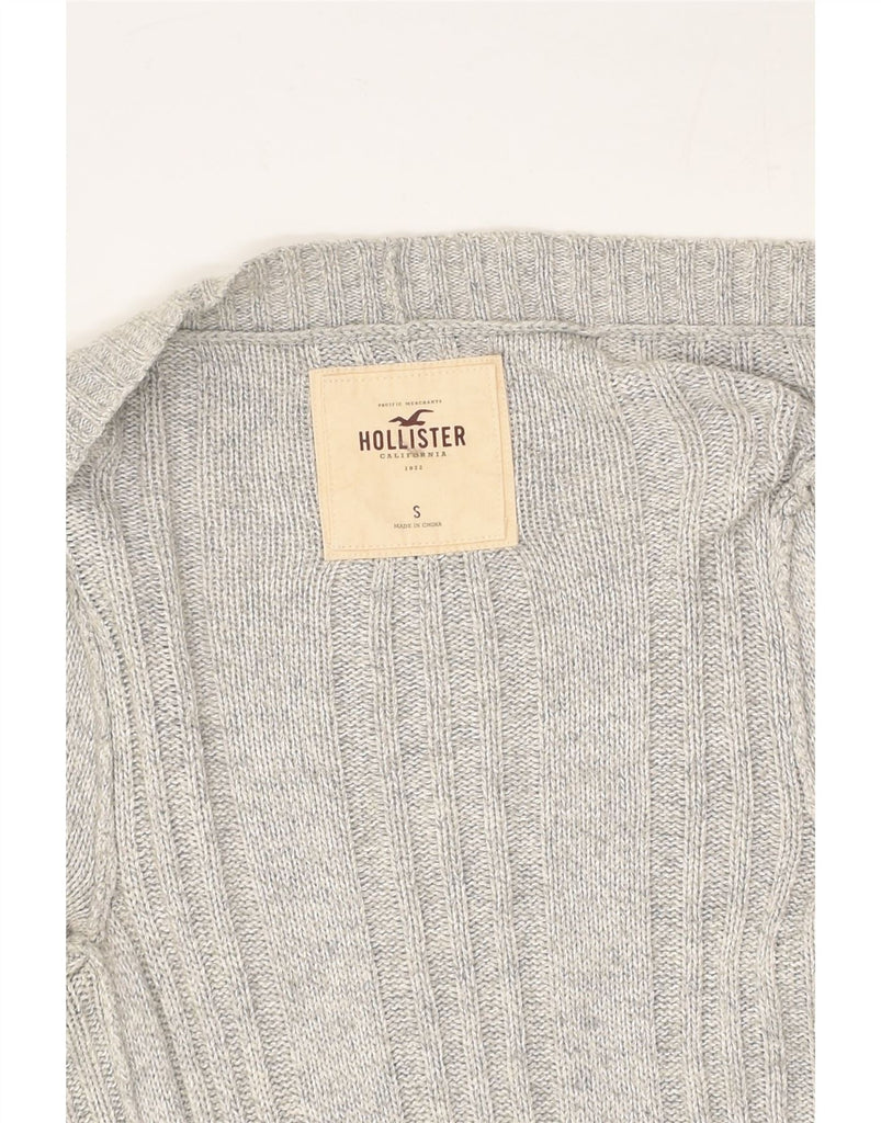 HOLLISTER Womens Cardigan Sweater UK 10 Small Grey Cotton | Vintage Hollister | Thrift | Second-Hand Hollister | Used Clothing | Messina Hembry 