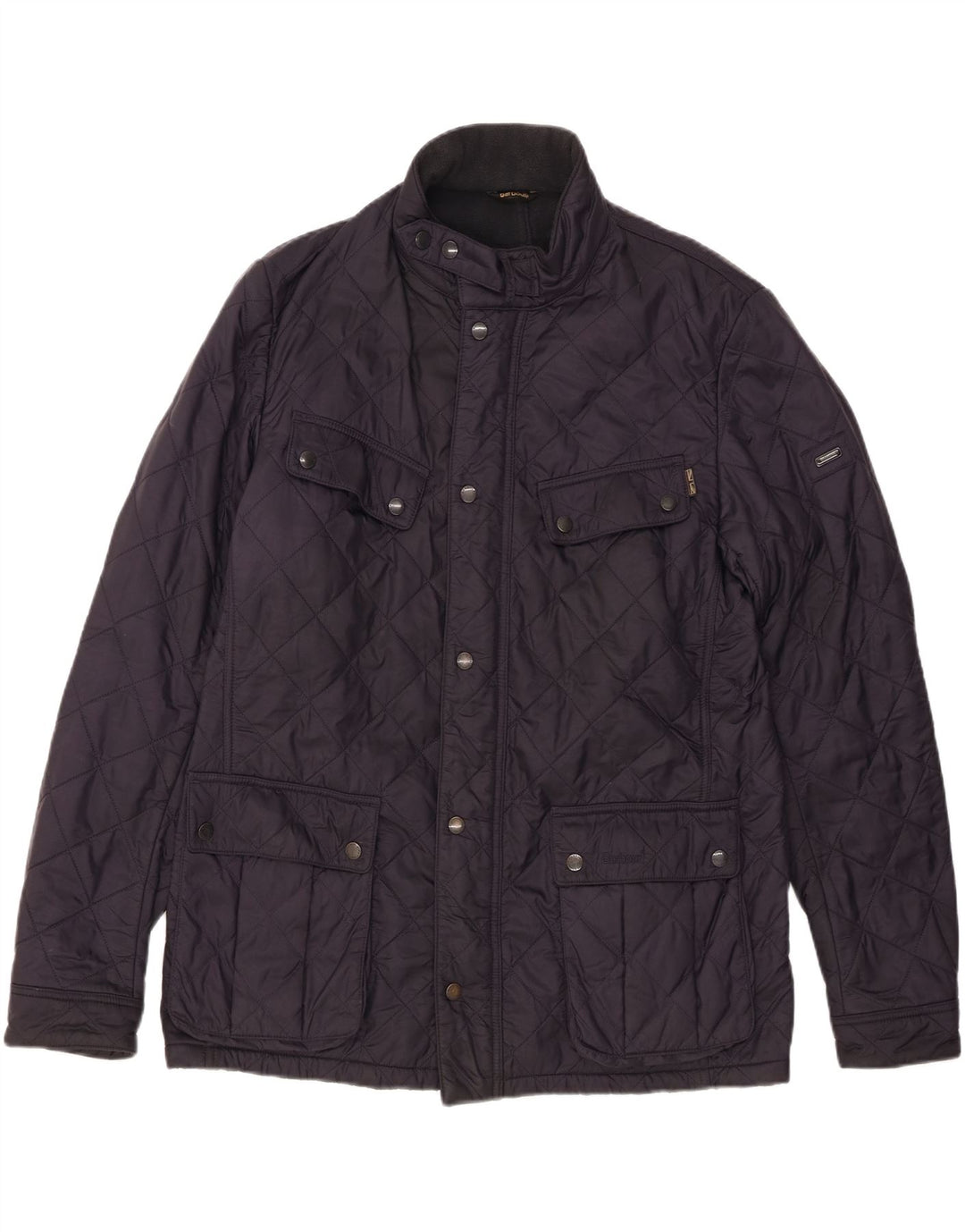 BARBOUR Mens Quilted Jacket UK 42 XL Navy Blue Polyamide