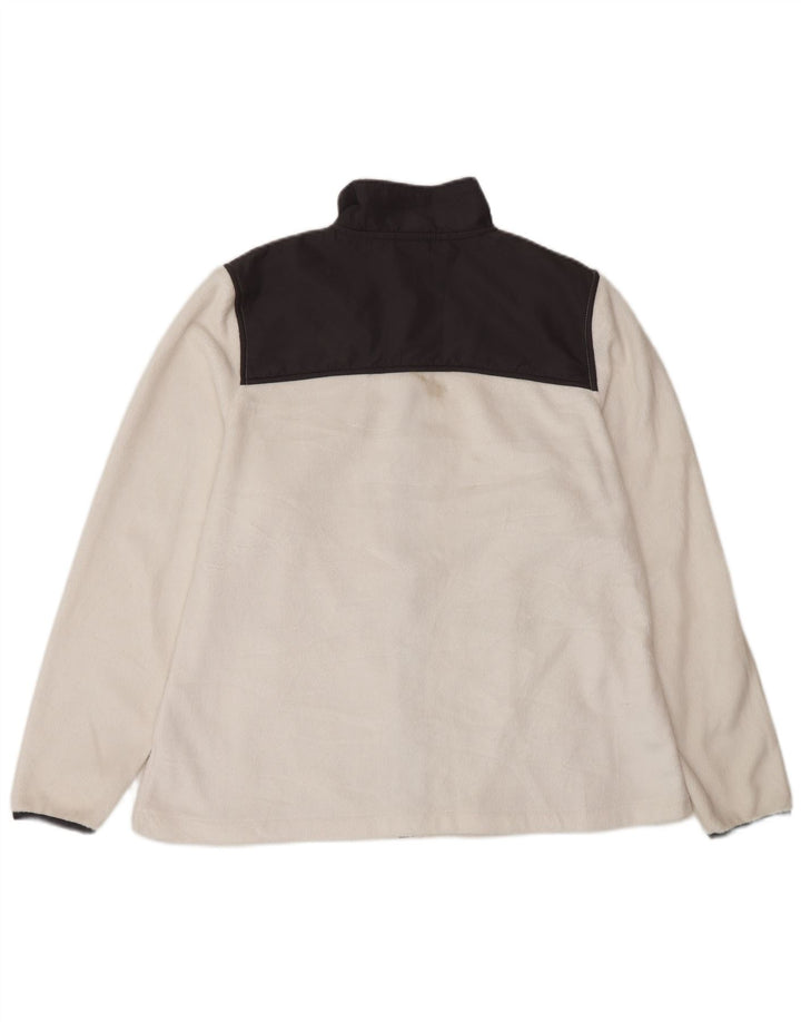 Fila Womens Fleece Jacket UK 16 Large White Colourblock Polyester