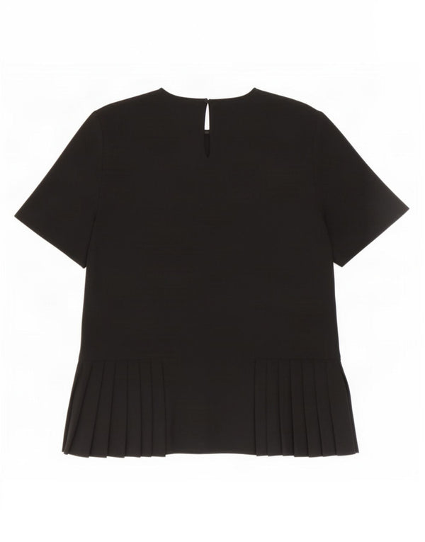 Zara Womens Blouse Top UK 10 Small Black