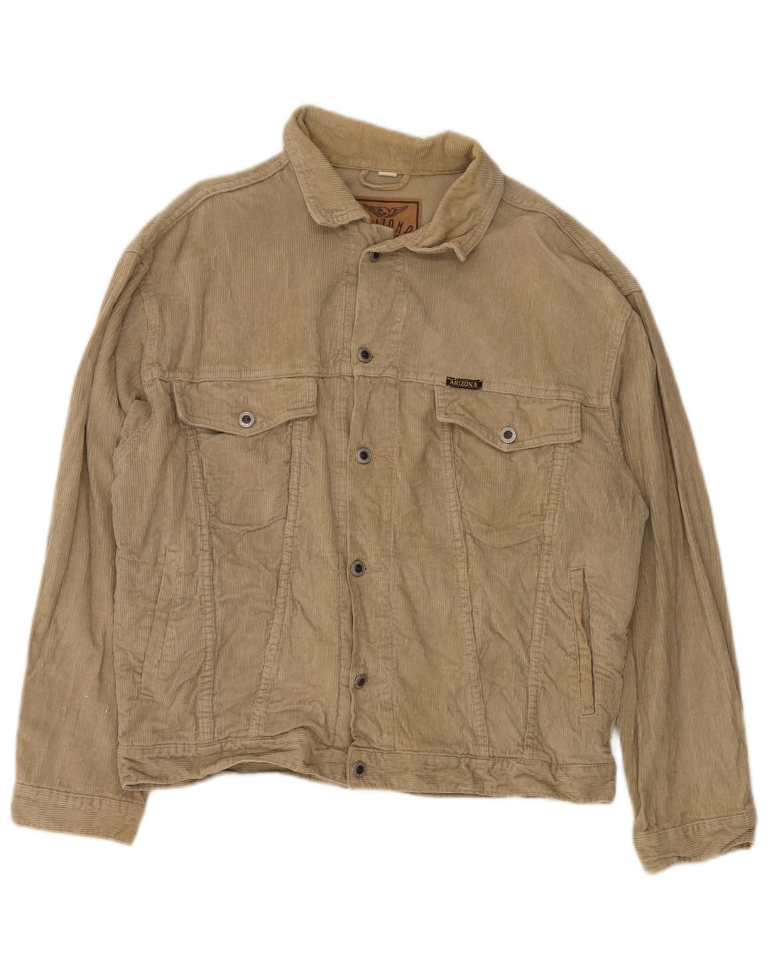 ARIZONA Mens Corduroy Jacket UK 40 Large Beige Cotton