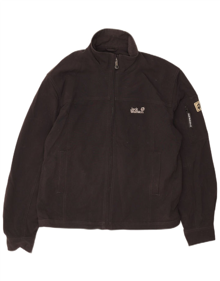Jack Wolfskin Mens Bomber Jacket UK 40/42 Large Black Polyamide