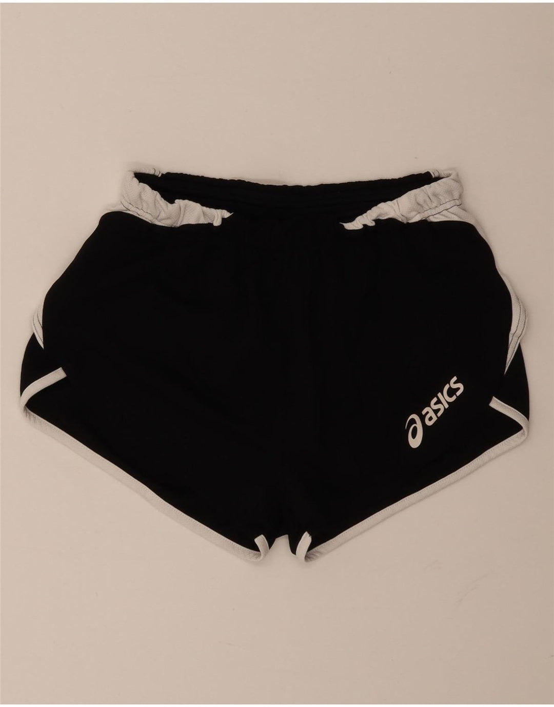 Asics Womens Sport Shorts UK 10 Small  Black Colourblock Polyester