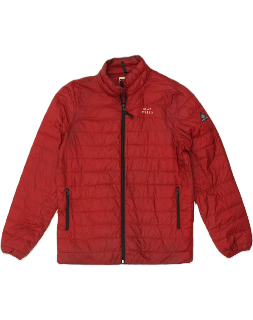 JACK WILLS Mens Padded Jacket UK 38 Medium Red Polyester | Vintage Jack Wills | Thrift | Second-Hand Jack Wills | Used Clothing | Messina Hembry 