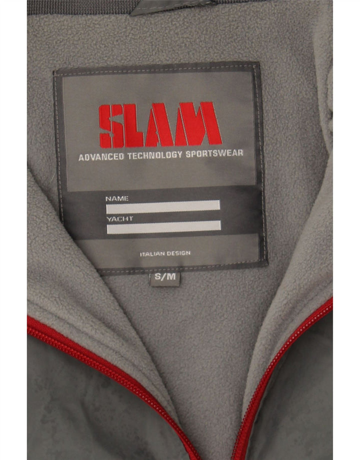 SLAM Mens Bomber Jacket UK 36 Small Grey Nylon