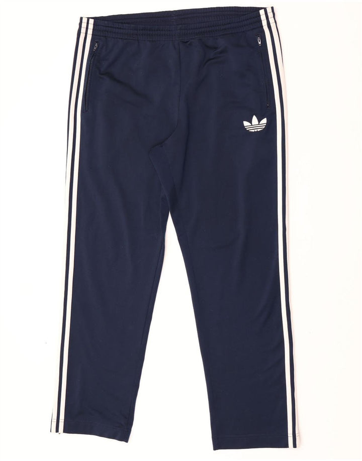 Adidas Mens Tracksuit Trousers Large  Navy Blue Polyester
