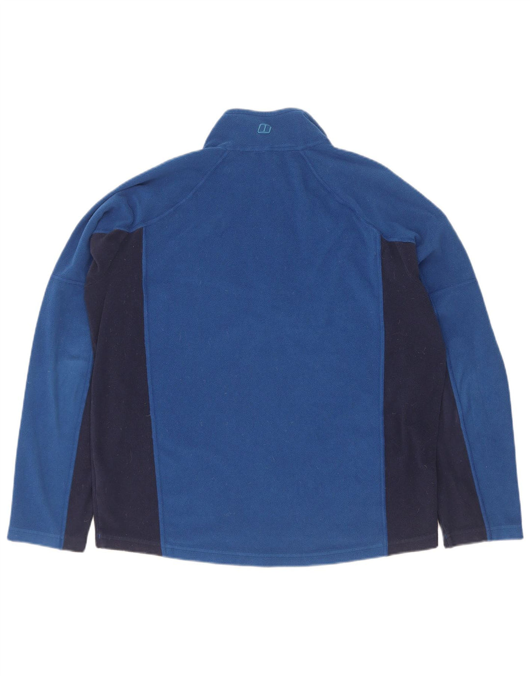 Berghaus Mens Zip Neck Fleece Jumper Medium Blue Colourblock Polyester
