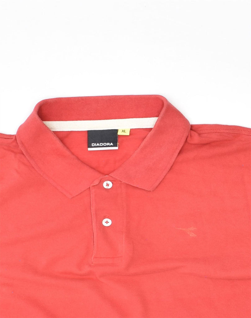 DIADORA Mens Polo Shirt XL Orange | Vintage Diadora | Thrift | Second-Hand Diadora | Used Clothing | Messina Hembry 