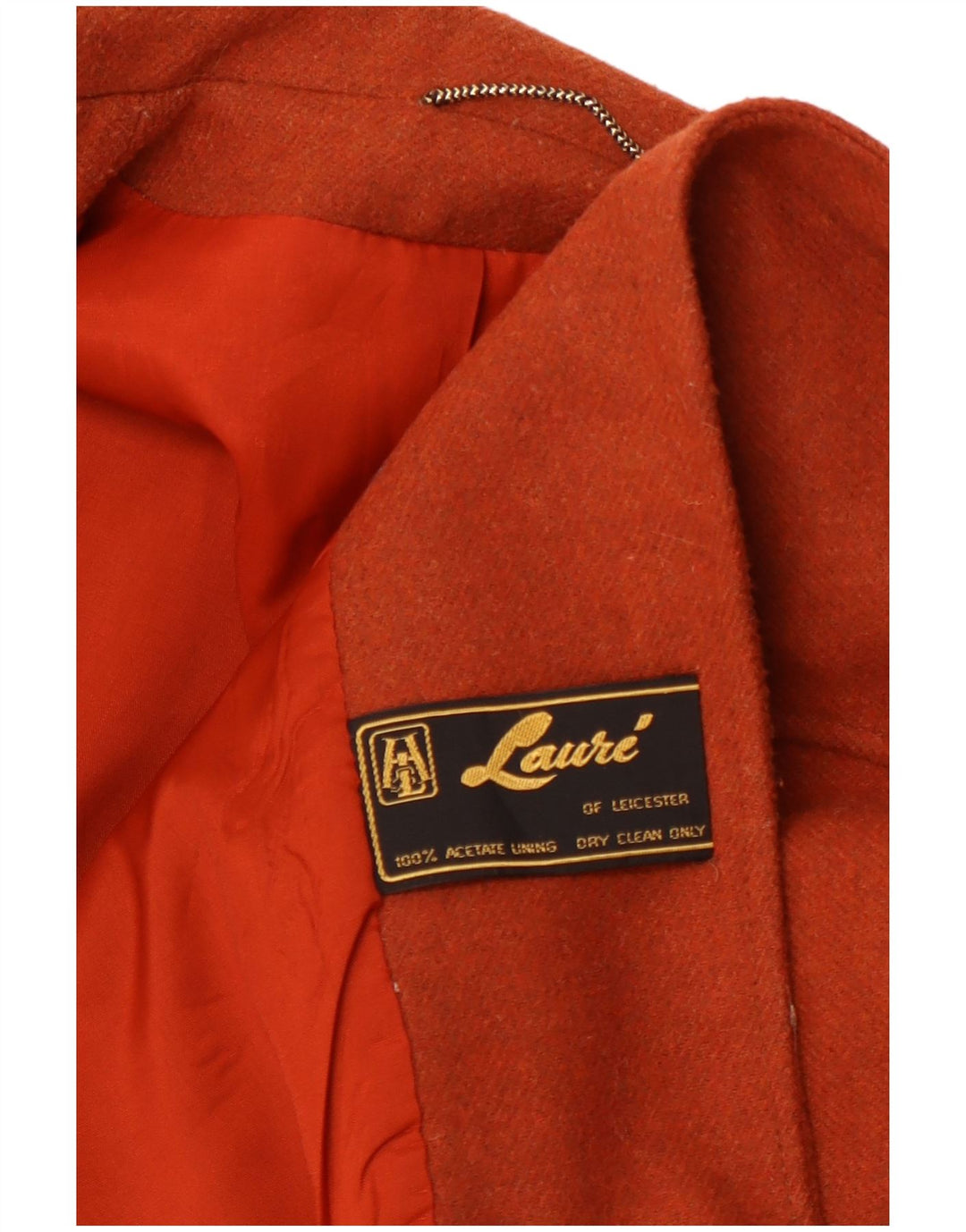 VINTAGE Womens 1 Button Blazer Jacket UK 14 Medium Orange Acetate