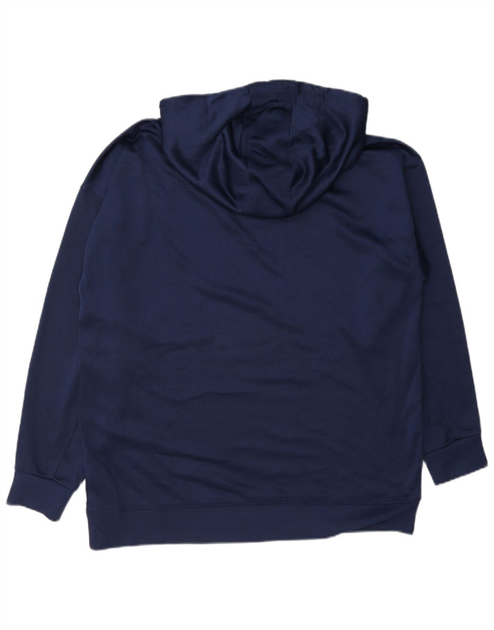 Dkny Mens Graphic Hoodie Jumper Medium Navy Blue Polyester