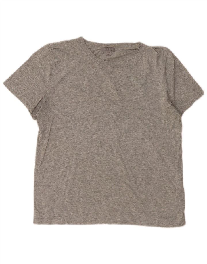 COS Womens T-Shirt Top UK 14 Medium Grey Flecked Cotton
