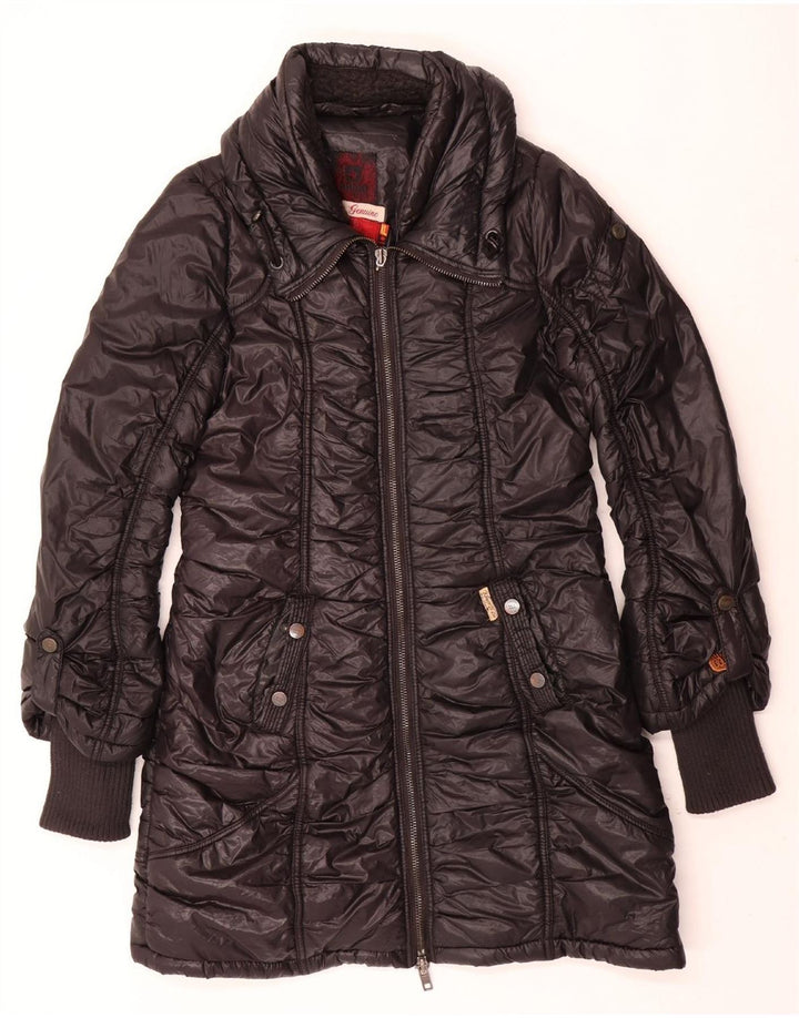 KHUJO Womens Padded Coat UK 18 XL Black Nylon