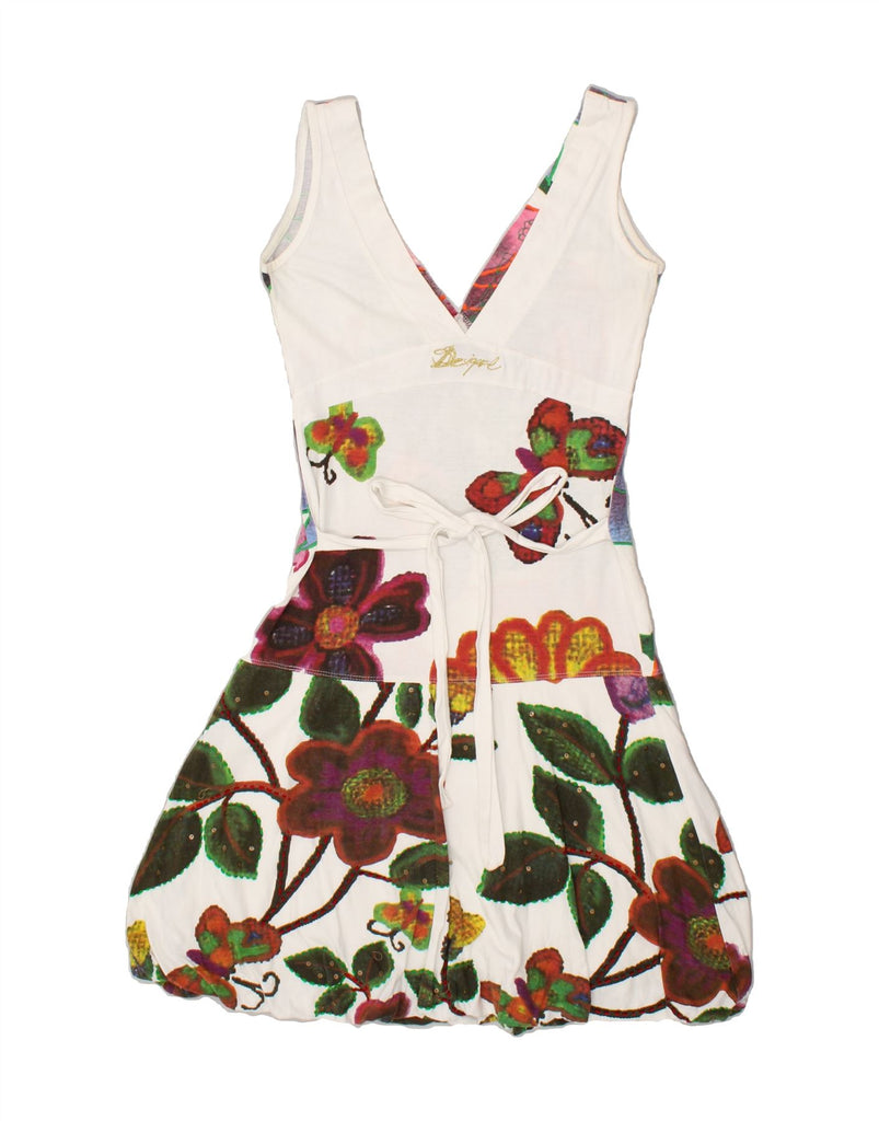 DESIGUAL Womens Bubble Dress UK 8 Small Multicoloured Floral Vintage Desigual and Second-Hand Desigual from Messina Hembry 