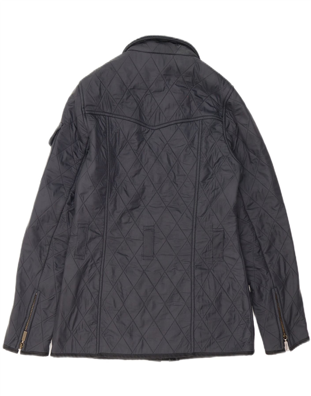 Barbour Womens Quilted Jacket UK 8 Small Navy Blue
