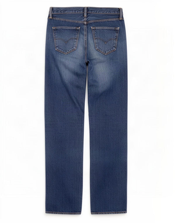 Levi's Mens Distressed Straight Jeans W34 L34 Blue Cotton