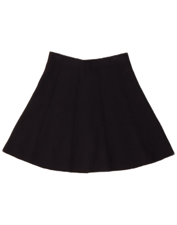 Zara Womens Knit A-Line Skirt UK 6 Small W26 Navy Blue