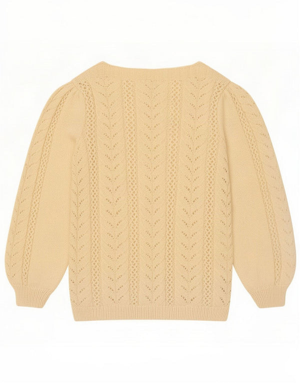 Vintage Womens Boat Neck Jumper Sweater UK 16 Large Beige