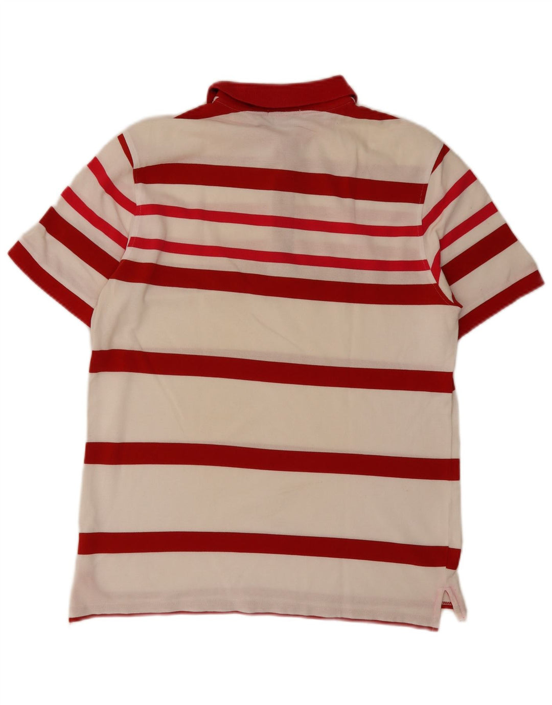 Sergio Tacchini Mens Polo Shirt Large Red Striped Cotton