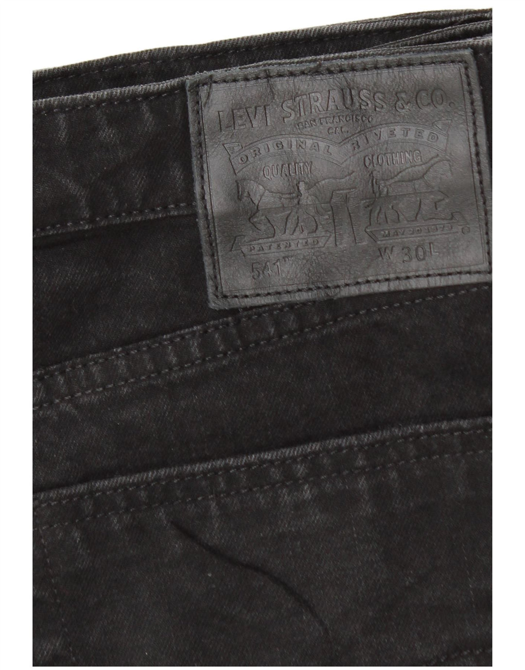 LEVI'S Mens 541 Denim Shorts W30 Medium Black Cotton