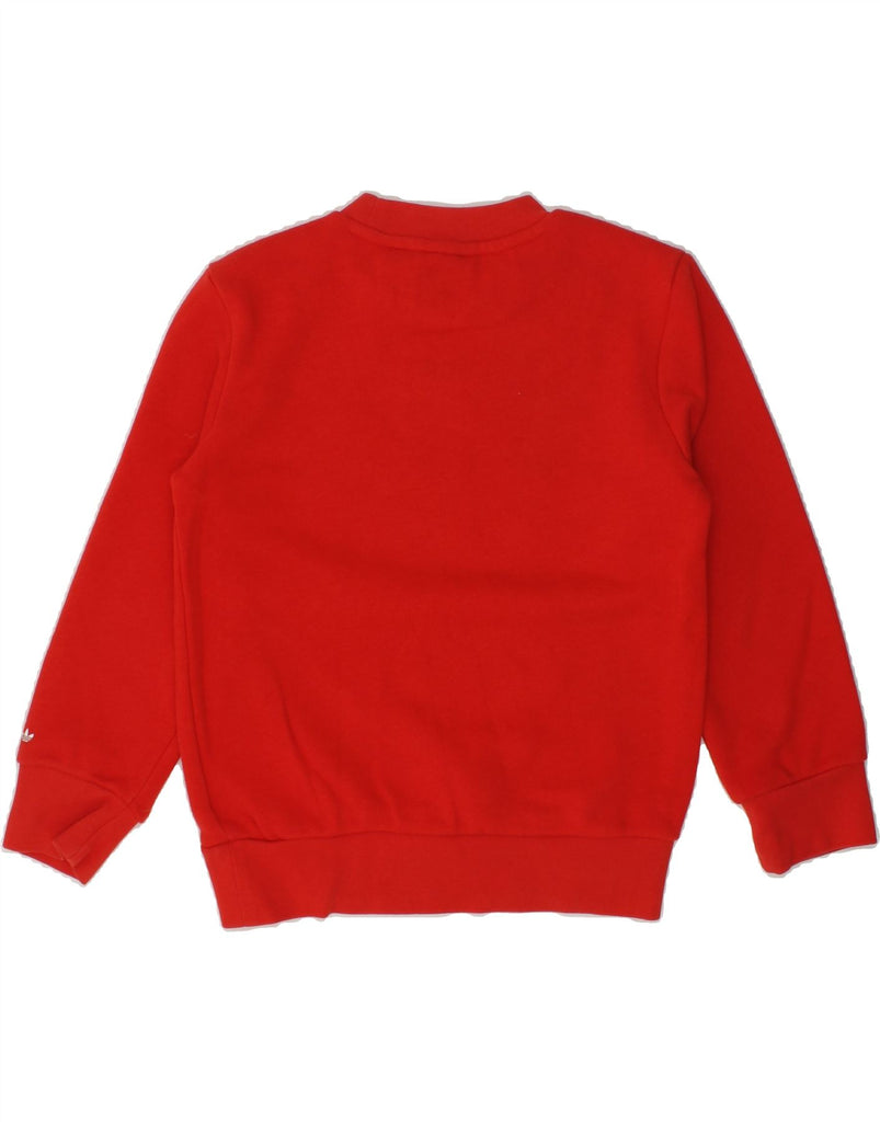 ADIDAS Girls Graphic Sweatshirt Jumper 4-5 Years Red Cotton | Vintage Adidas | Thrift | Second-Hand Adidas | Used Clothing | Messina Hembry 