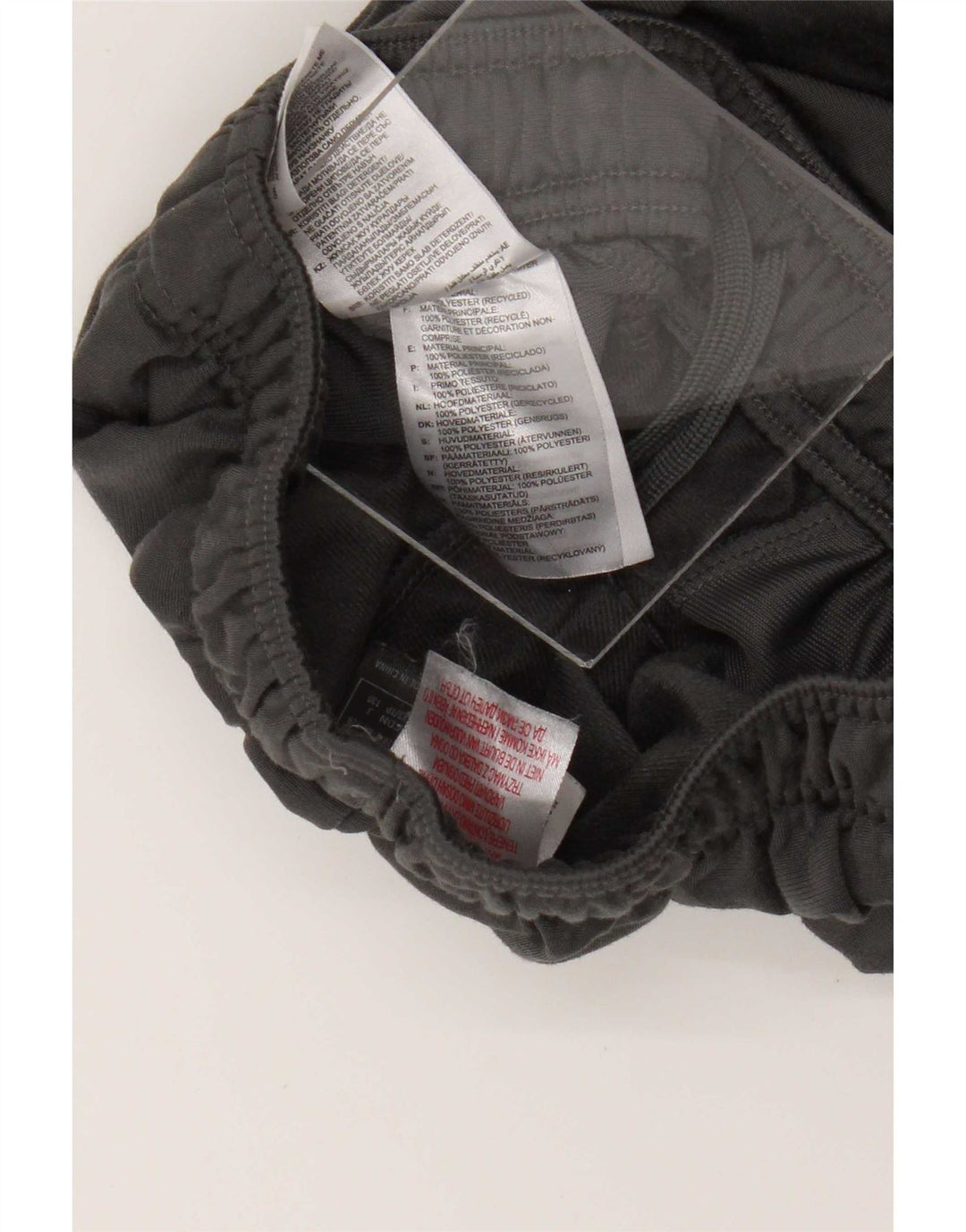 Adidas Boys Tracksuit Trousers 7-8 Years Grey Polyester