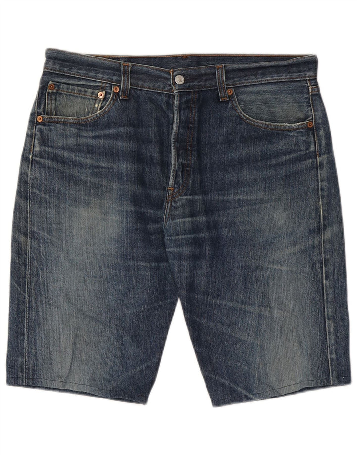 LEVI'S Mens 501 Denim Shorts W34 Large Blue Cotton