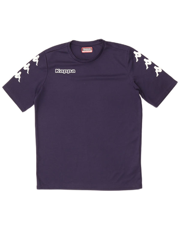 Kappa Mens Graphic T-Shirt Top Medium Navy Blue Polyester