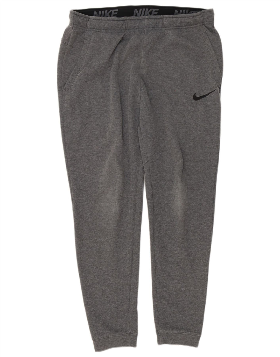 Nike Mens Dri Fit Tracksuit Trousers Joggers Large Grey Polyester