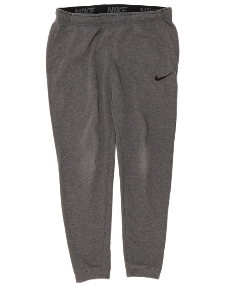 Nike Mens Dri Fit Tracksuit Trousers Joggers Large Grey Polyester