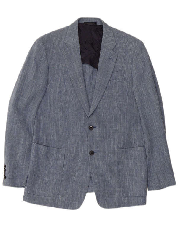 Armani Collezioni Mens 2 Button Blazer Jacket IT 50 Medium Blue Flecked