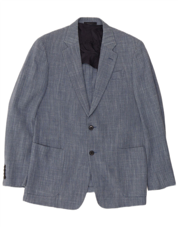 Armani Collezioni Mens 2 Button Blazer Jacket IT 50 Medium Blue Flecked