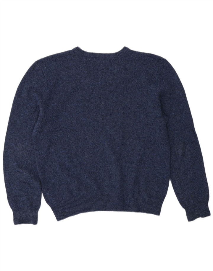 Polo Ralph Lauren Mens V-Neck Jumper Sweater Medium Navy Blue Classic