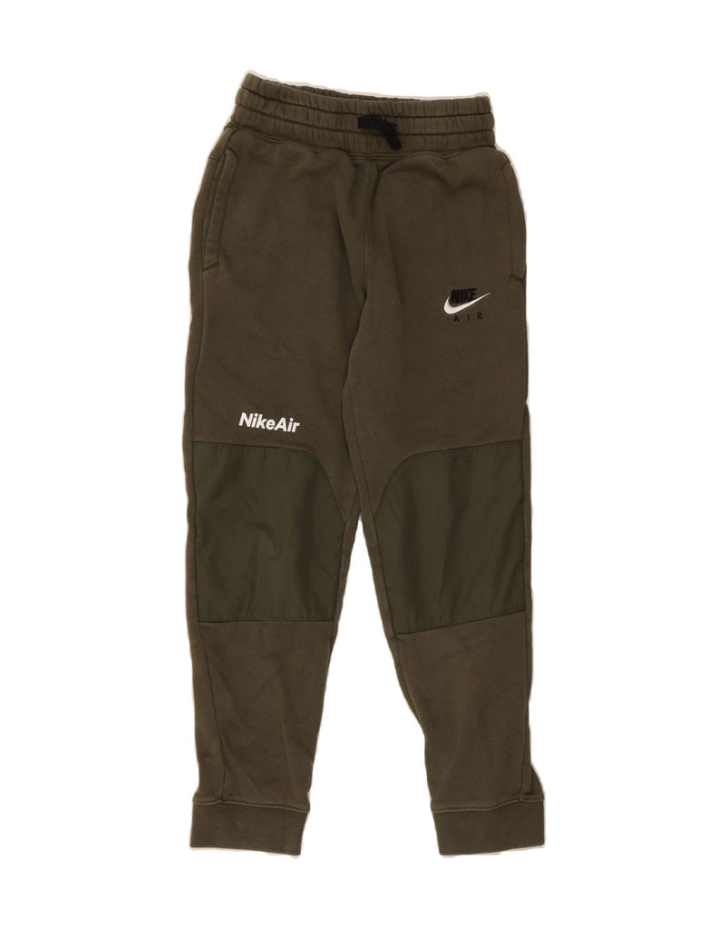 NIKE Boys Standard Fit Tracksuit Trousers Joggers 8-9 Years Small Khaki Vintage Nike and Second-Hand Nike from Messina Hembry 