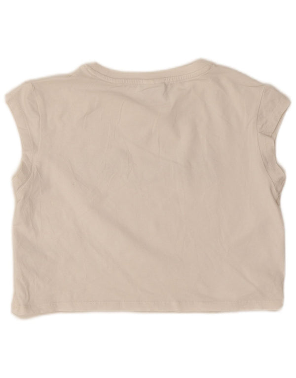 Zara Girls Graphic T-Shirt Top 11-12 Years White Cotton
