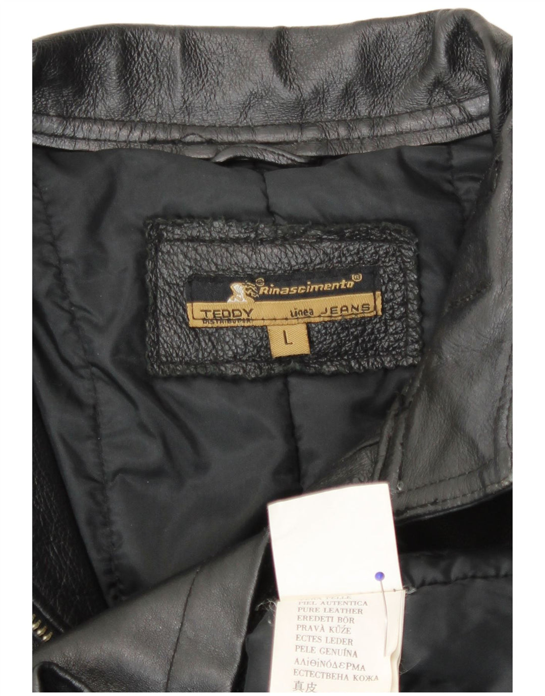 Vintage Womens Leather Jacket UK 16 Large Black Leather