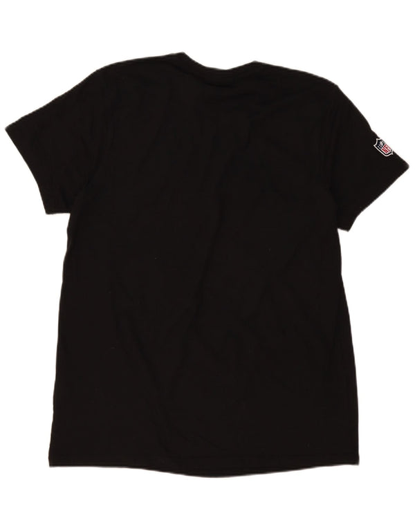NFL Mens Graphic T-Shirt Top Medium Black Cotton