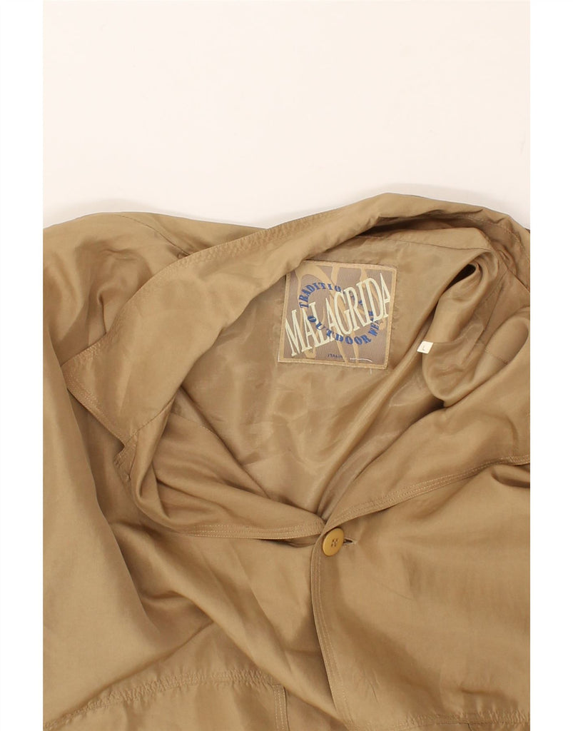 MALAGRIDA Mens Bomber Jacket UK 40 Large Beige Silk Vintage Malagrida and Second-Hand Malagrida from Messina Hembry 