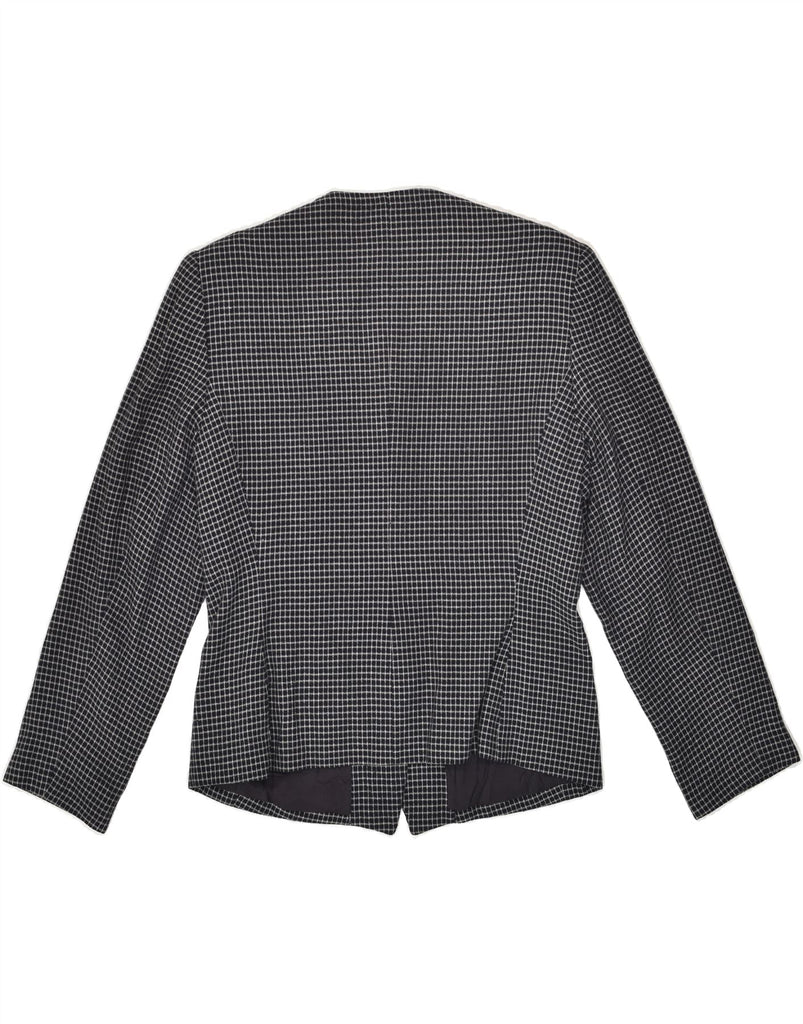 VINTAGE Womens 4 Button Blazer Jacket UK 10 Small Black Gingham | Vintage Vintage | Thrift | Second-Hand Vintage | Used Clothing | Messina Hembry 