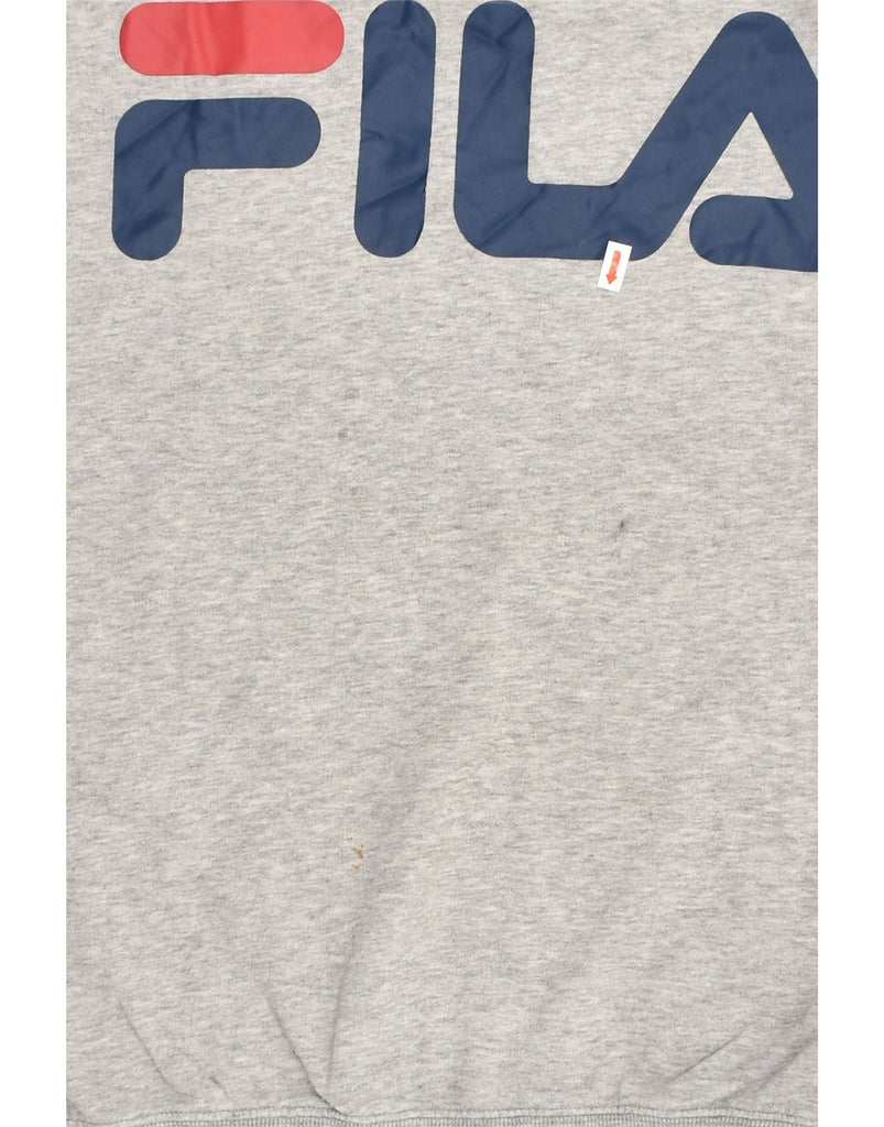 FILA Mens Graphic Sweatshirt Jumper Medium Grey Cotton | Vintage Fila | Thrift | Second-Hand Fila | Used Clothing | Messina Hembry 